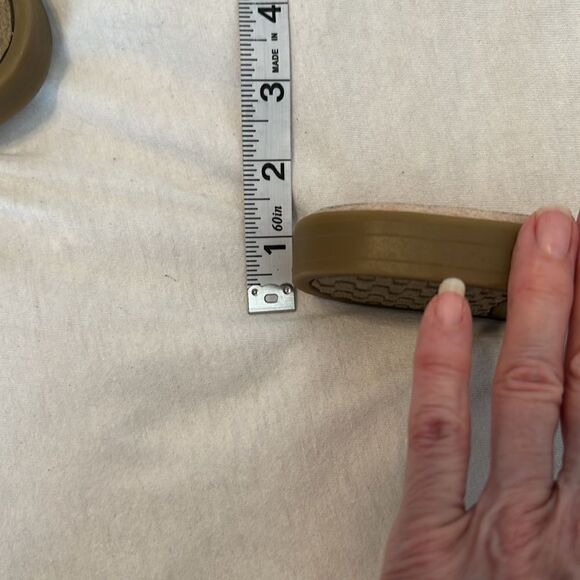 Montego Bay size 81/2 W comfy tan and brown slide sandals look new - Picture 11 of 17